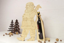 Load image into Gallery viewer, Wine bottle holder - wood wine bottle box santa