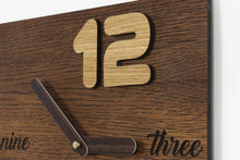 Load image into Gallery viewer, Wooden Clock - Wood Wall Clock