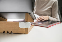 Load image into Gallery viewer, Laptop riser wooden laptop stand keyboard birch plywood promidesign neck