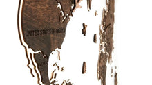 Load image into Gallery viewer, Wooden Word Map - Wood Wall World Map Two Layered