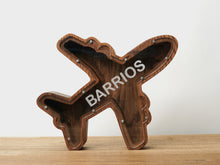 Load image into Gallery viewer, Wooden Piggy Bank Plane (Brown, Engraving)