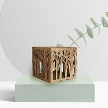 Load image into Gallery viewer, Candle Holder , Natural Wood Unique Candle Holder