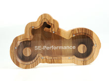 Load image into Gallery viewer, Wooden Piggy Bank Motorcycle (Engraving)