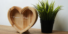 Load image into Gallery viewer, Wooden Piggy Bank Heart (Engraving)