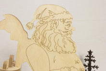 Load image into Gallery viewer, Wine bottle holder - wood wine bottle box santa