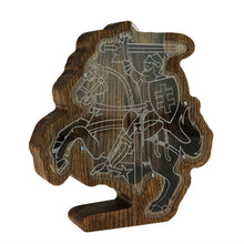 Load image into Gallery viewer, Wooden Piggy Bank Lithuanian Vytis (Engraving)