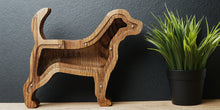 Load image into Gallery viewer, Wooden Piggy Bank Dog (Brown, Engraving)