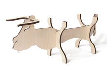 Load image into Gallery viewer, Wine bottle holder - wood wine bottle box bull