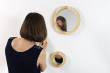 Load image into Gallery viewer, Mirror set - wooden wall mirror set 3 pieces