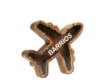 Load image into Gallery viewer, Wooden Piggy Bank Plane (Brown, Engraving)