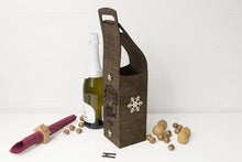 Load image into Gallery viewer, Wine bottle holder - wood wine bottle box