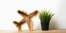 Load image into Gallery viewer, Wooden Piggy Bank Plane (Engraving)