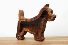 Load image into Gallery viewer, Wooden Piggy Bank Dog (Brown, Engraving)