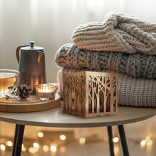Load image into Gallery viewer, Candle Holder , Natural Wood Unique Candle Holder