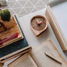 Load image into Gallery viewer, Table clock, Wooden Clock