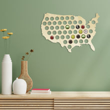 Load image into Gallery viewer, Wall Map Of US, Beer Cap Collecting Board