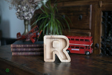 Load image into Gallery viewer, Wooden Piggy Bank Letter  (Small, A-Z, Engraving)
