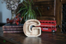 Load image into Gallery viewer, Wooden Piggy Bank Letter  (Small, A-Z, Engraving)