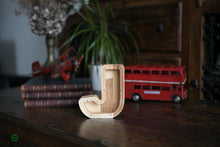 Load image into Gallery viewer, Wooden Piggy Bank Letter  (Small, A-Z, Engraving)