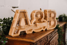 Load image into Gallery viewer, Wooden Piggy Bank For Couple (L, Engraving)