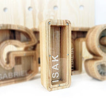 Load image into Gallery viewer, Wooden Piggy Bank Letter  (Small, A-Z, Engraving)