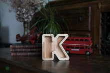 Load image into Gallery viewer, Wooden Piggy Bank Letter  (Small, A-Z, Engraving)