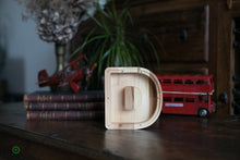 Load image into Gallery viewer, Wooden Piggy Bank Letter  (M, A-Z, Engraving)