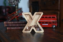 Load image into Gallery viewer, Wooden Piggy Bank Letter  (Small, A-Z, Engraving)