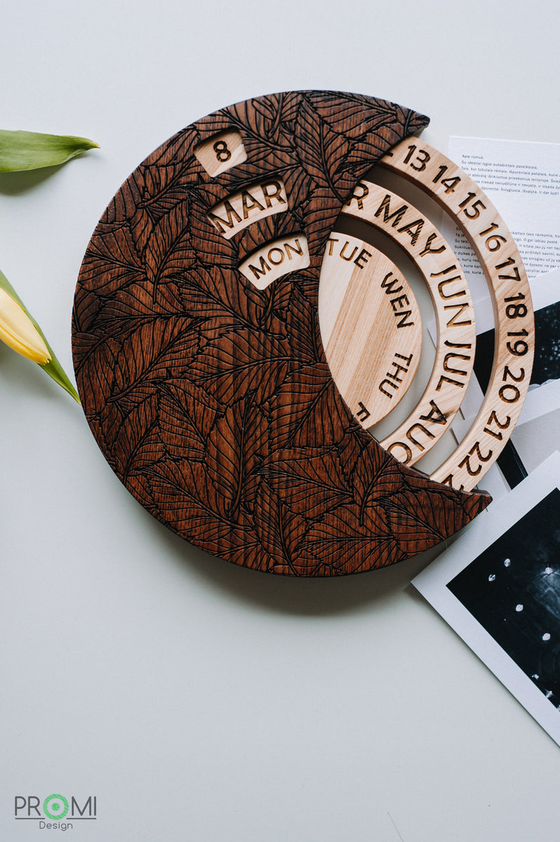 Wooden calendar wooden wall calendar