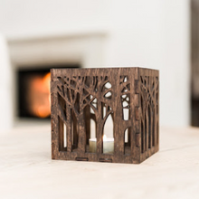 Load image into Gallery viewer, Candle Holder , Natural Wood Unique Candle Holder