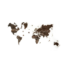Load image into Gallery viewer, Wooden Word Map - Wood Wall World Map Two Layered