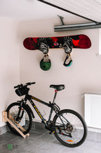 Load image into Gallery viewer, bicycle rack - wood bicycle wall stand