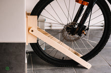 Load image into Gallery viewer, bicycle rack - wood bicycle wall stand