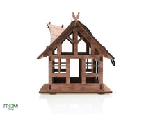 Load image into Gallery viewer, Wooden bird feeder "House"