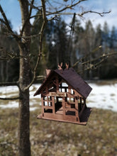 Load image into Gallery viewer, Wooden bird feeder "House"