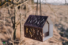 Load image into Gallery viewer, Wooden bird feeder &quot;Mirror&quot; with mirror glass