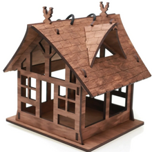 Load image into Gallery viewer, Wooden bird feeder &quot;House&quot;