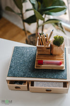 Load image into Gallery viewer, Wooden Desk Organizer - Desk Accessories Organizer