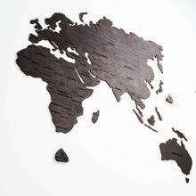 Load image into Gallery viewer, Wooden World Map - Wooden Black Wall