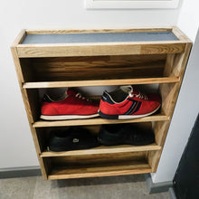 Load image into Gallery viewer, Wooden Shoe Rack, Wood Shoe Shelf