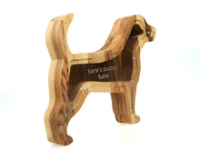 Load image into Gallery viewer, Wooden Piggy Bank Dog (M, Engraving)