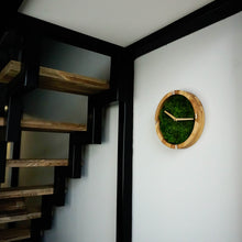 Load image into Gallery viewer, Wooden Clock - Wood Wall Clock With Natural Moss