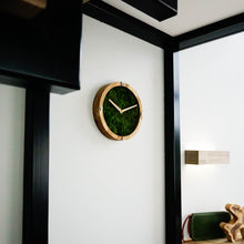 Load image into Gallery viewer, Wooden Clock - Wood Wall Clock With Natural Moss