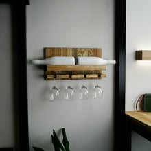 Load image into Gallery viewer, Wine Rack - Wooden Wall Wine Bottle Rack