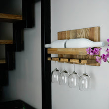 Load image into Gallery viewer, Wine Rack - Wooden Wall Wine Bottle Rack