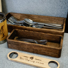 Load image into Gallery viewer, Cutlery Box - Wooden Kitchen Tools Box