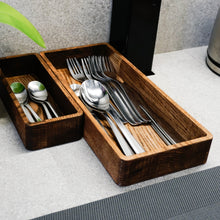 Load image into Gallery viewer, Cutlery Box - Wooden Kitchen Tools Box