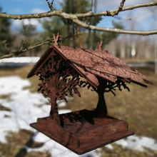 Load image into Gallery viewer, Wooden bird feeder "Oak Tree"