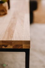 Load image into Gallery viewer, Coffee Table - wooden coffee table with metal legs