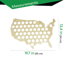 Load image into Gallery viewer, Wall Map Of US, Beer Cap Collecting Board